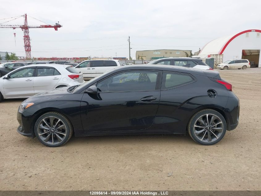 2019 Hyundai Veloster Premium VIN: KMHTG6AF6KU010201 Lot: 12095614