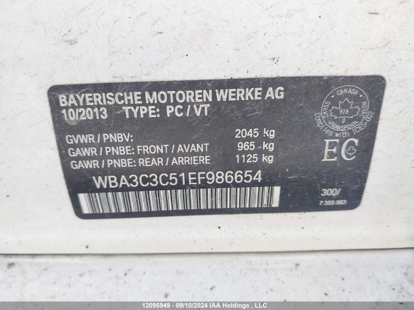 WBA3C3C51EF986654 2014 BMW 3 Series