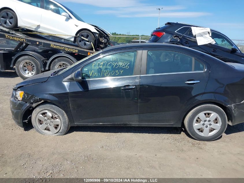 2012 Chevrolet Sonic Lt VIN: 1G1JC5EH8C4145039 Lot: 12095986