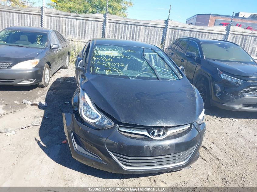 5NPDH4AE8EH508092 2014 Hyundai Elantra