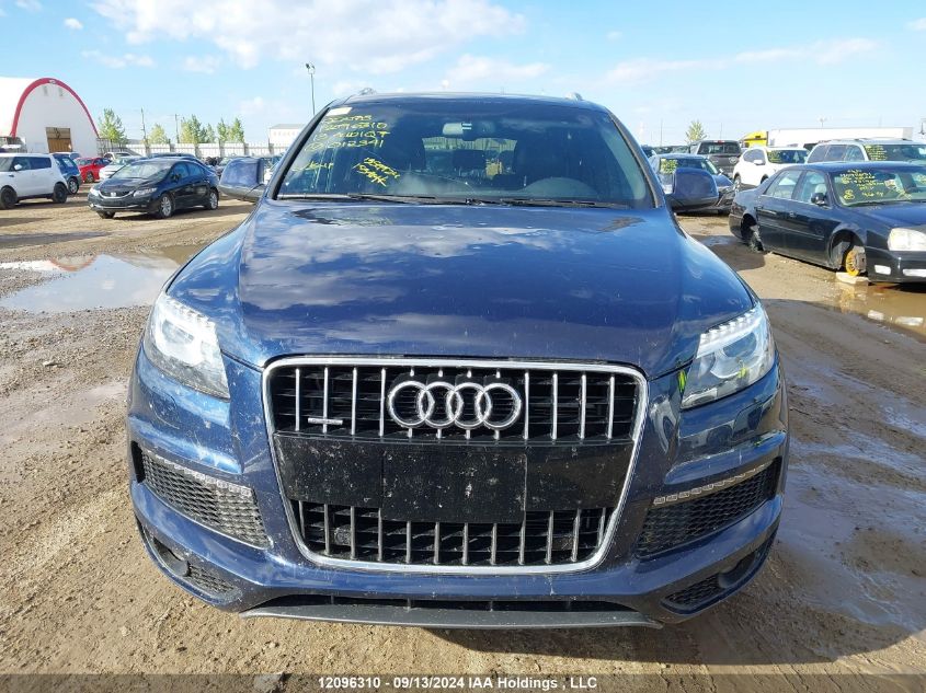 2013 Audi Q7 VIN: WA1WGCFE3DD012341 Lot: 12096310