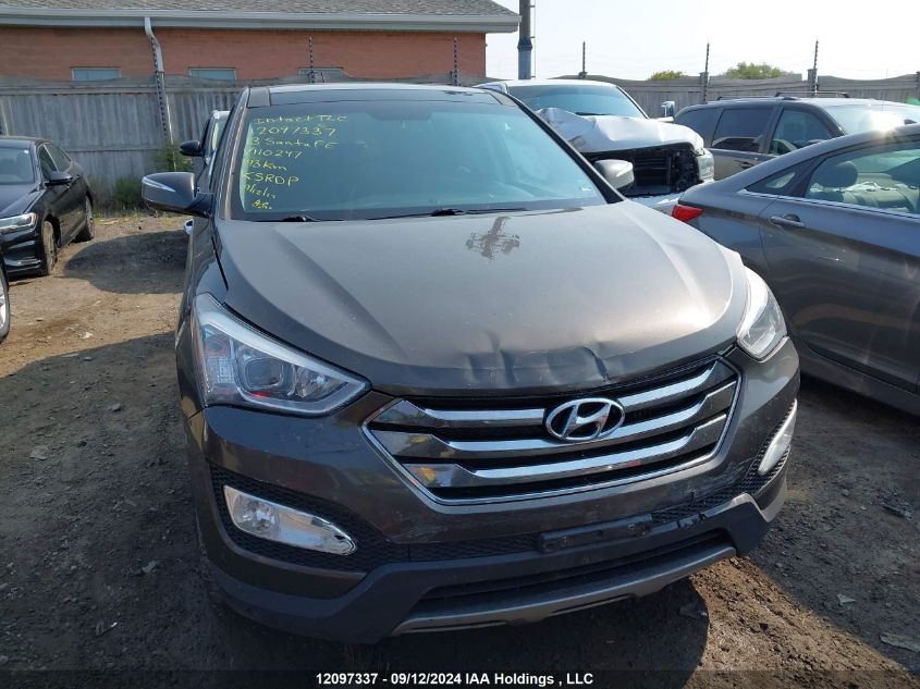 2013 Hyundai Santa Fe VIN: 5XYZUDLA2DG110247 Lot: 12097337