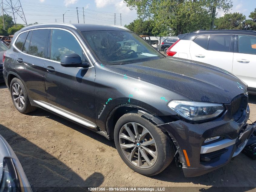 2019 BMW X3 VIN: 5UXTR9C52KLP97219 Lot: 12097355