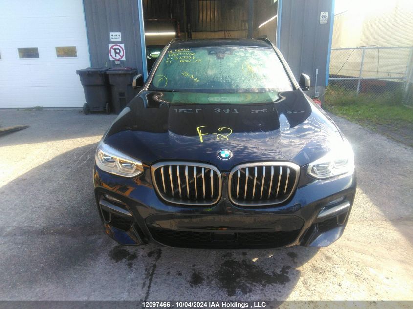 2021 BMW X3 xDrivem40I VIN: 5UXTY9C08M9G67374 Lot: 12097466