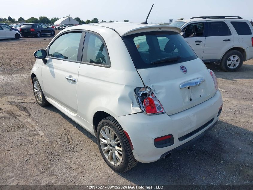 2012 Fiat 500 Sport VIN: 3C3CFFBR5CT169310 Lot: 12097527