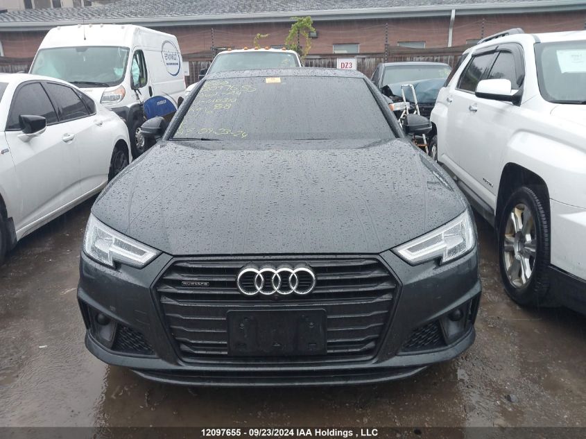 2019 Audi A4 Sedan VIN: WAUFNAF4XKN010310 Lot: 12097655