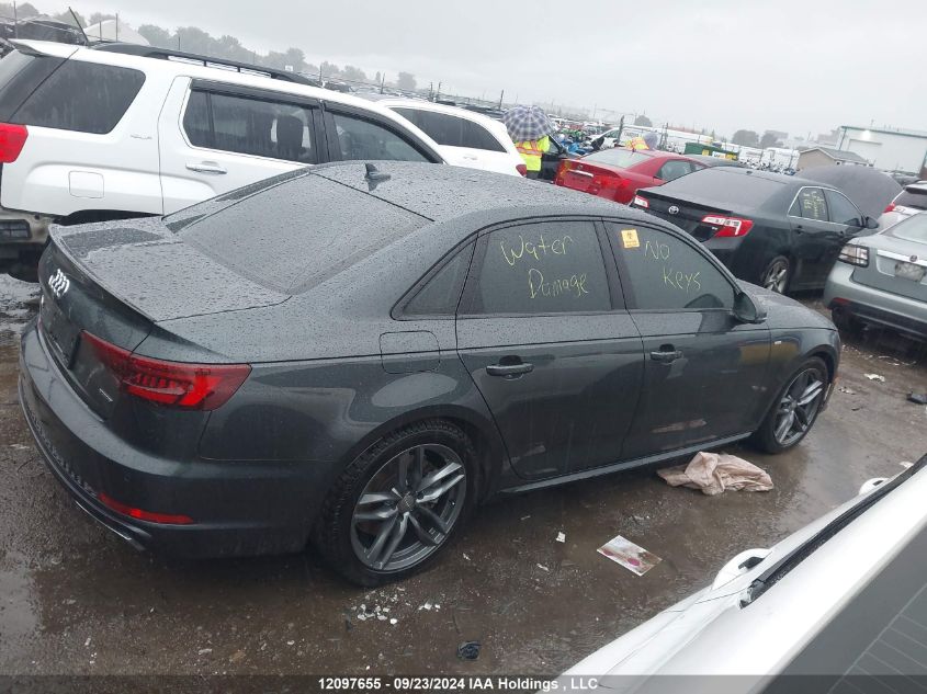 2019 Audi A4 Sedan VIN: WAUFNAF4XKN010310 Lot: 12097655