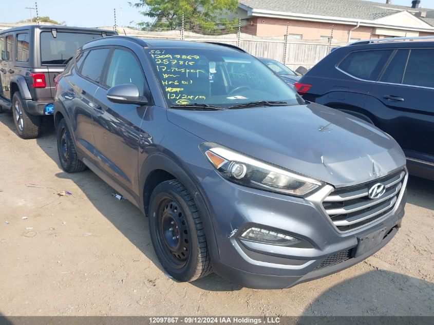 2017 Hyundai Tucson Limited/Sport And Eco/Se VIN: KM8J3CA49HU257818 Lot: 12097867