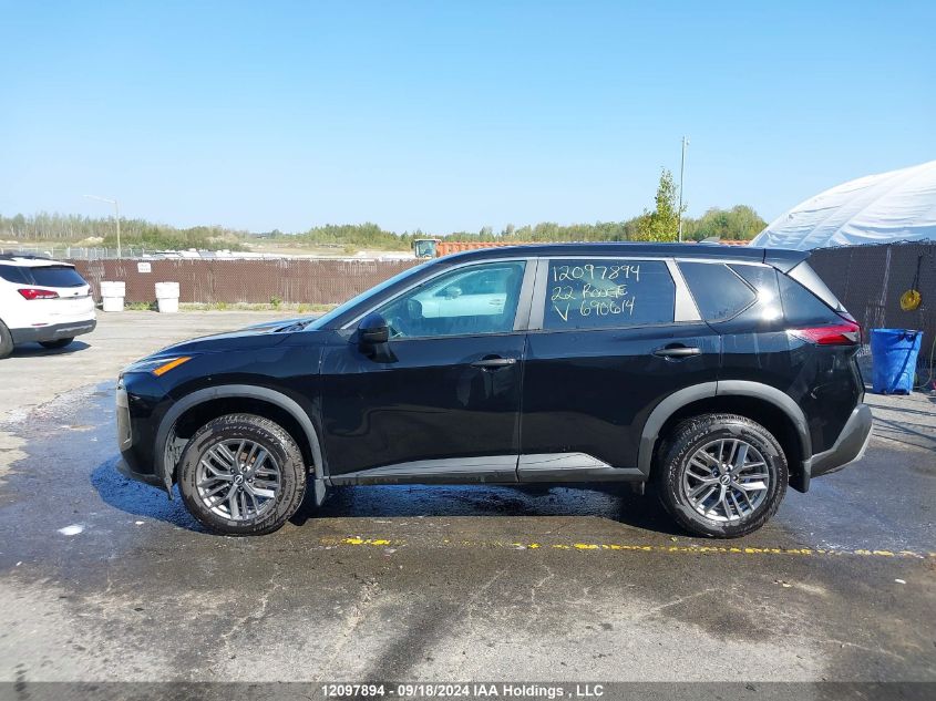 2022 Nissan Rogue VIN: 5N1AT3ABXNC690614 Lot: 12097894