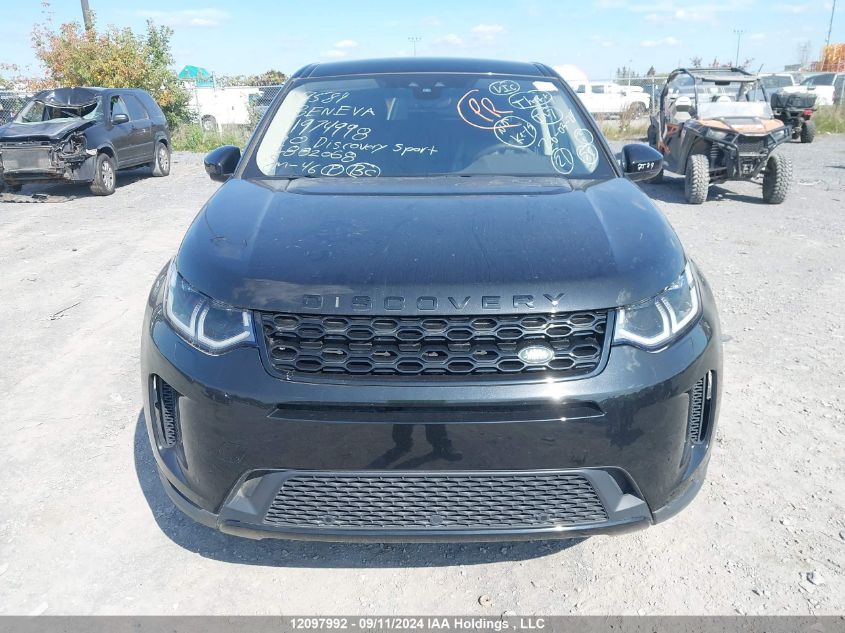 2020 Land Rover Discovery Sport VIN: SALCP2FX4LH882068 Lot: 12097992