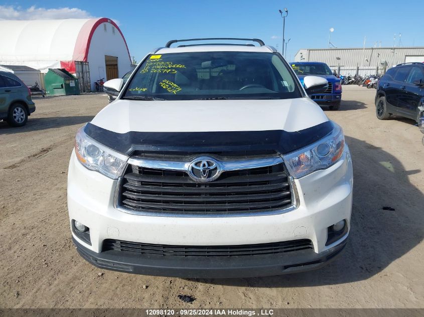 2016 Toyota Highlander Xle VIN: 5TDJKRFH8GS265773 Lot: 12098120