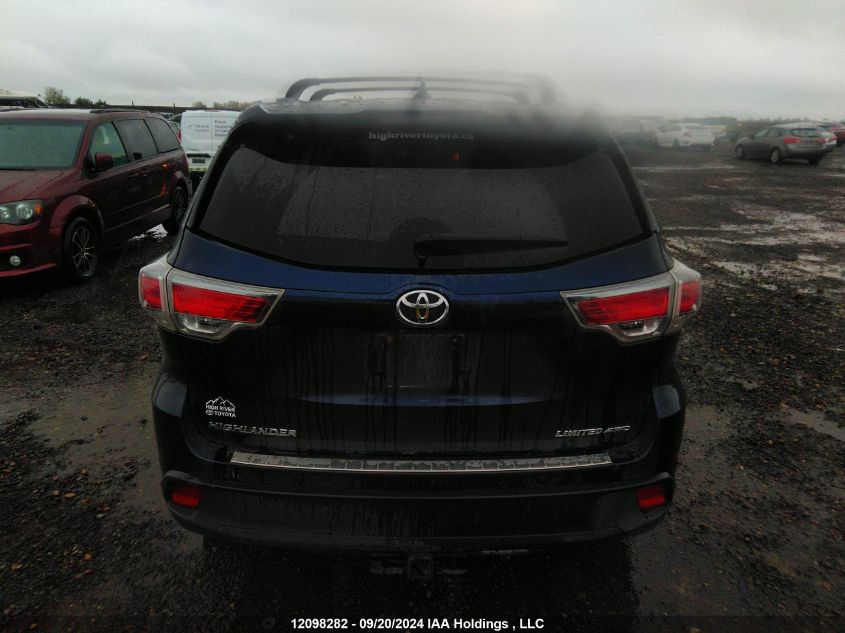 2014 Toyota Highlander Limited/Ltd Platnum VIN: 5TDDKRFH4ES055827 Lot: 12098282