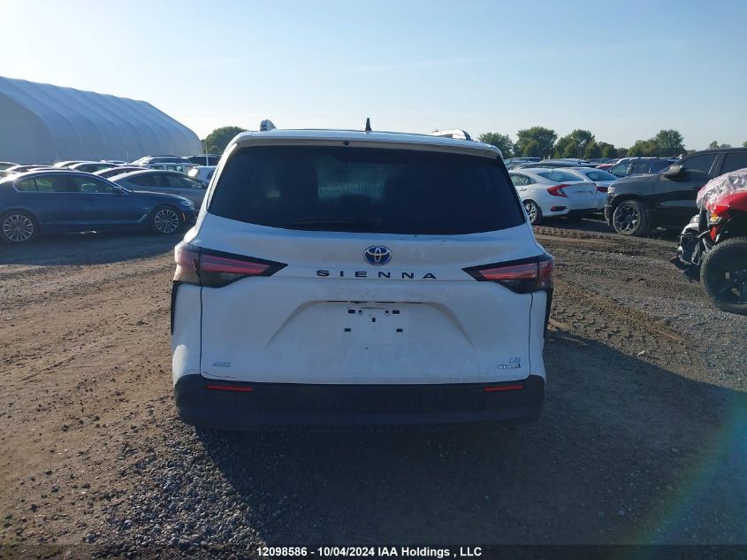 2022 Toyota Sienna Le/Xle/Xse/Limited/Platinum VIN: 5TDGSKFC8NS054737 Lot: 12098586