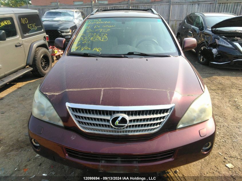 2008 Lexus Rx 400H VIN: JTJHW31U082067957 Lot: 12098694