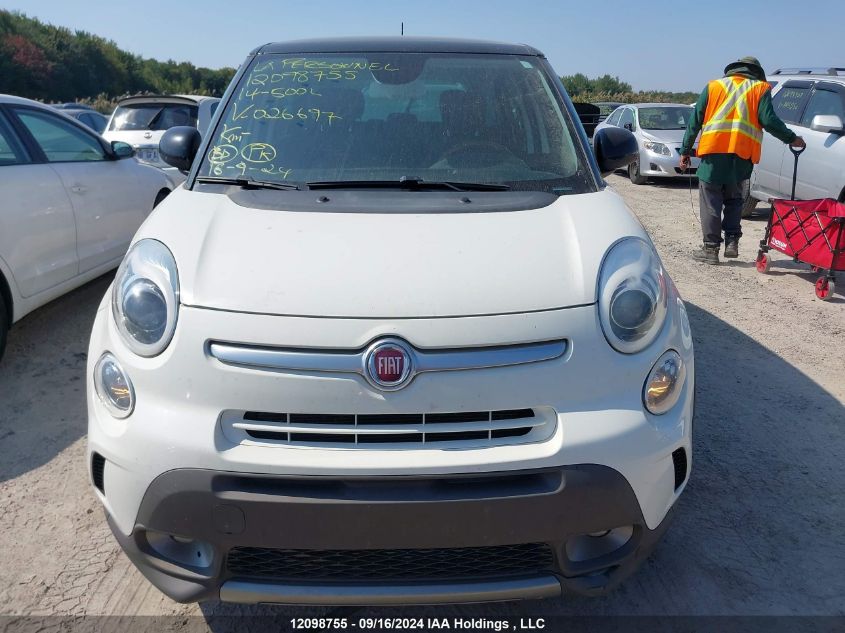 2014 Fiat 500L Trekking VIN: ZFBCFADH7EZ026697 Lot: 12098755