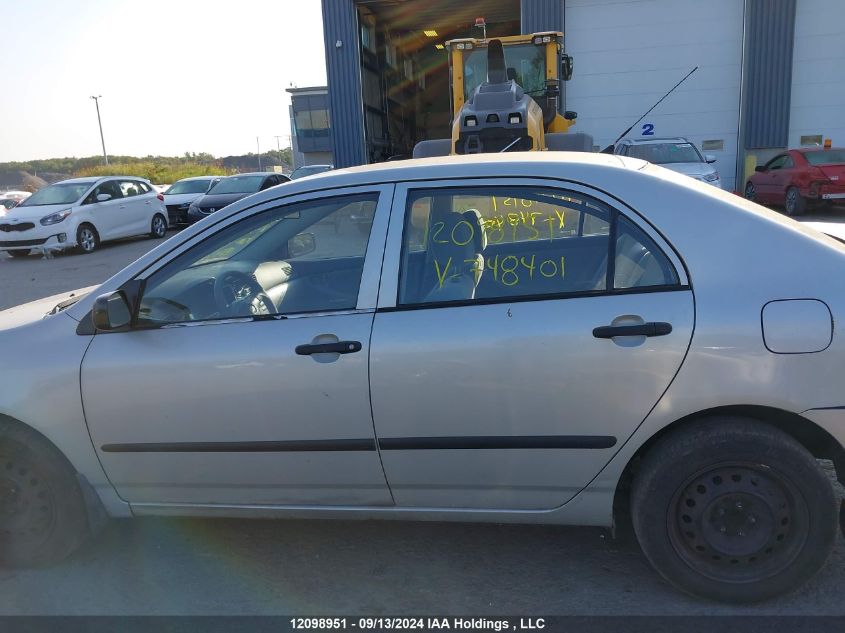 2003 Toyota Corolla Ce/Le/S VIN: 2T1BR32E43C748401 Lot: 12098951