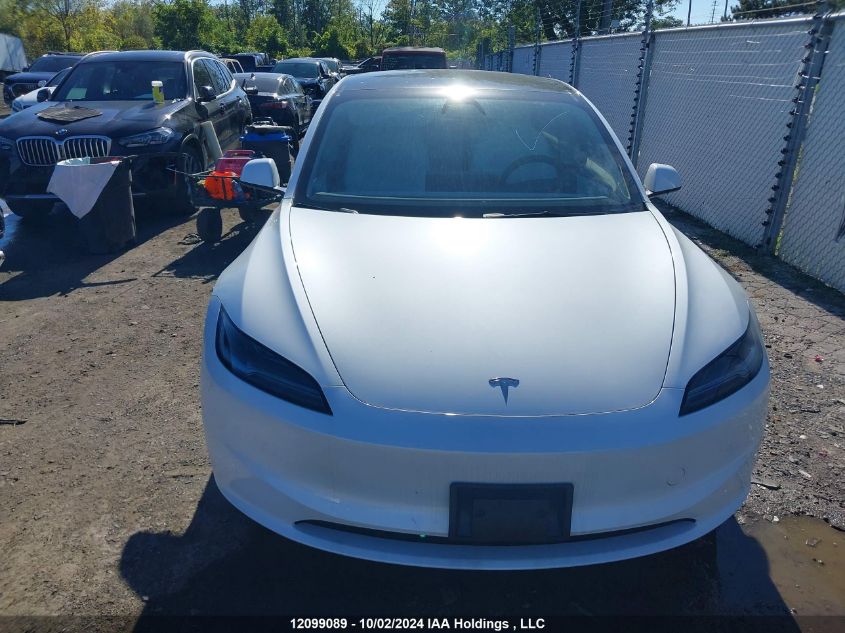 2024 Tesla Model 3 VIN: LRW3E7EBXRC136551 Lot: 12099089