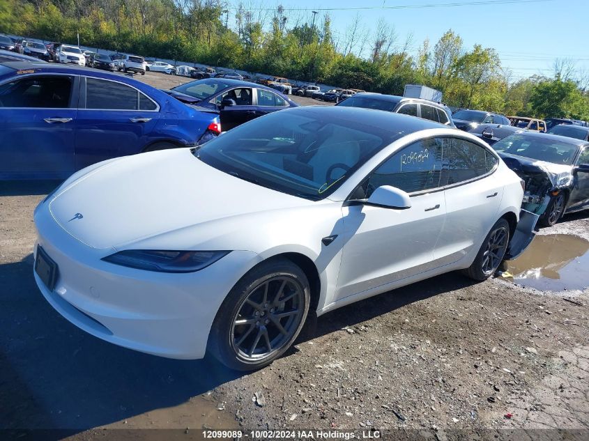 2024 Tesla Model 3 VIN: LRW3E7EBXRC136551 Lot: 12099089