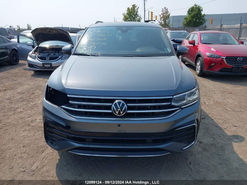 2022 Volkswagen Tiguan VIN: 3VV4B7AX1NM146168 Lot: 12099124