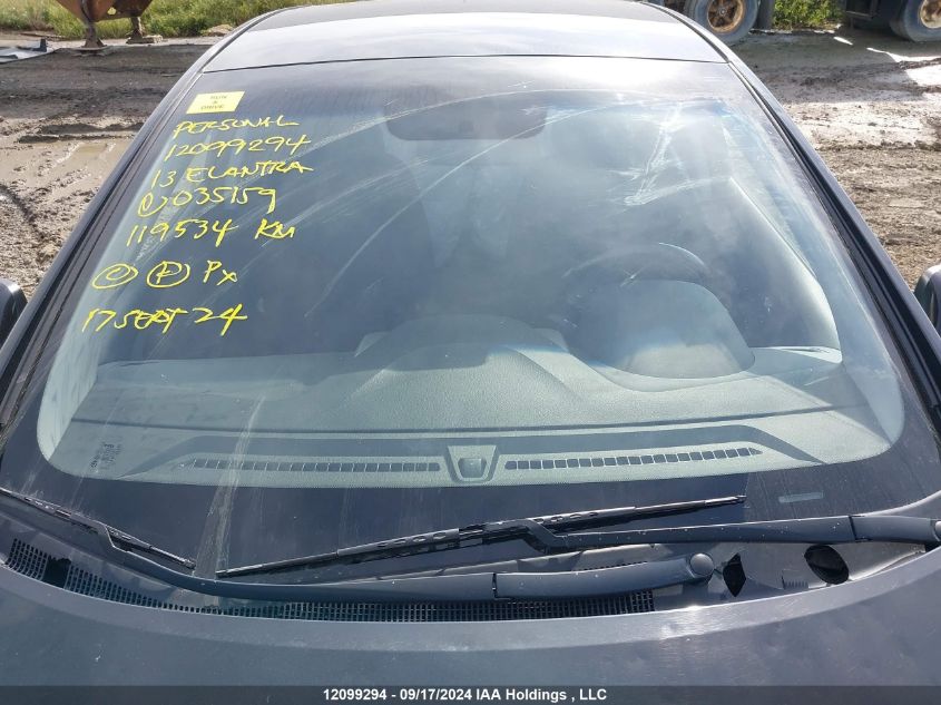 2013 Hyundai Elantra Gt VIN: KMHD35LE2DU035159 Lot: 12099294