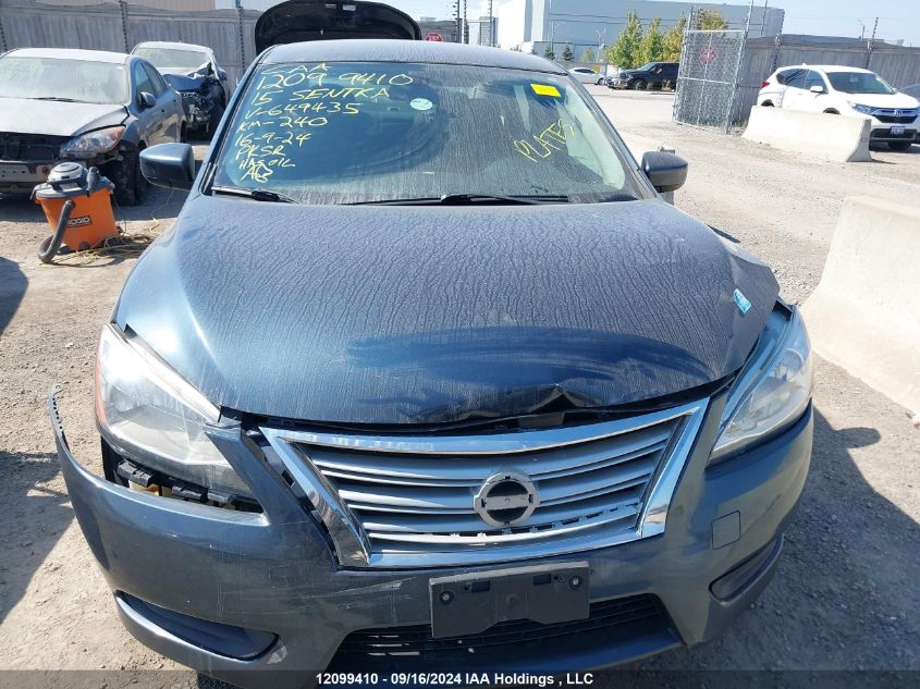 2015 Nissan Sentra VIN: 3N1AB7APXFL649435 Lot: 12099410