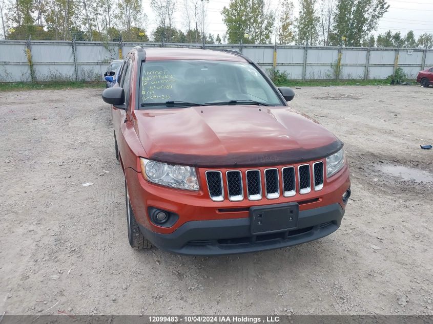 2012 Jeep Compass VIN: 1C4NJCAB5CD642781 Lot: 12099483