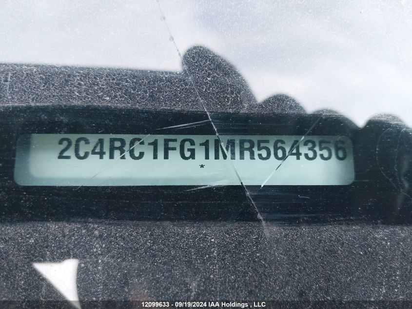 2021 Chrysler Pacifica Touring VIN: 2C4RC1FG1MR564356 Lot: 12099633