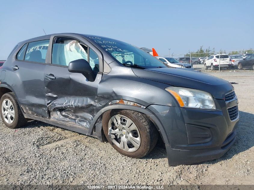 2014 Chevrolet Trax VIN: 3GNCJKEB0EL165323 Lot: 12099677