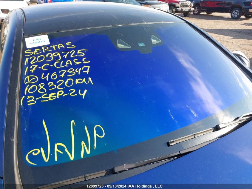 2017 Mercedes-Benz C-Class VIN: WDDWJ6EBXHF467347 Lot: 12099725