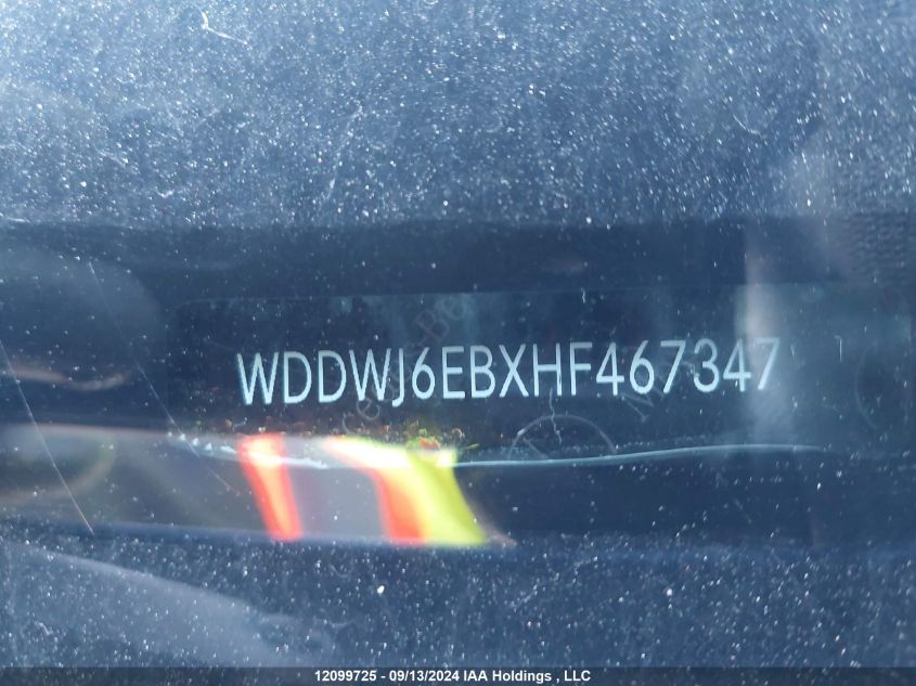 2017 Mercedes-Benz C-Class VIN: WDDWJ6EBXHF467347 Lot: 12099725