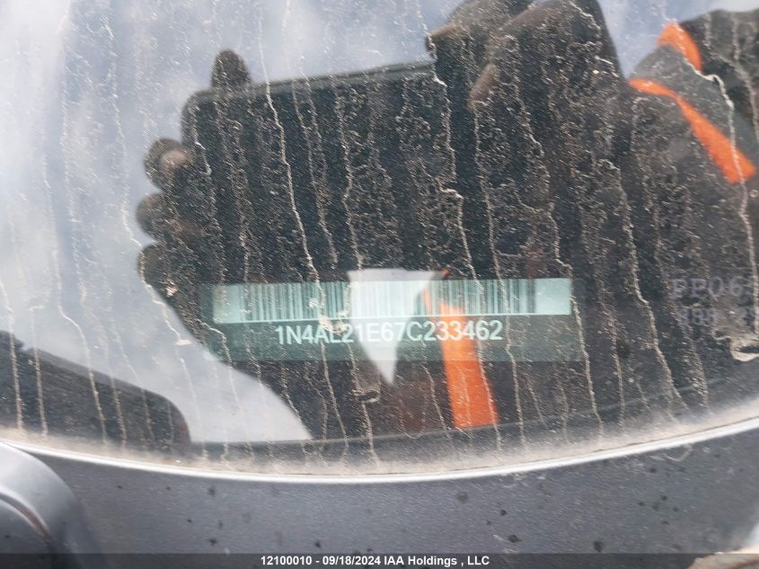 2007 Nissan Altima 2.5/2.5S VIN: 1N4AL21E67C233462 Lot: 12100010