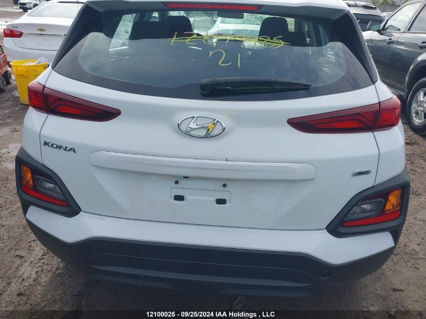 2021 Hyundai Kona Preferred Awd VIN: KM8K2CAA7MU694451 Lot: 12100025