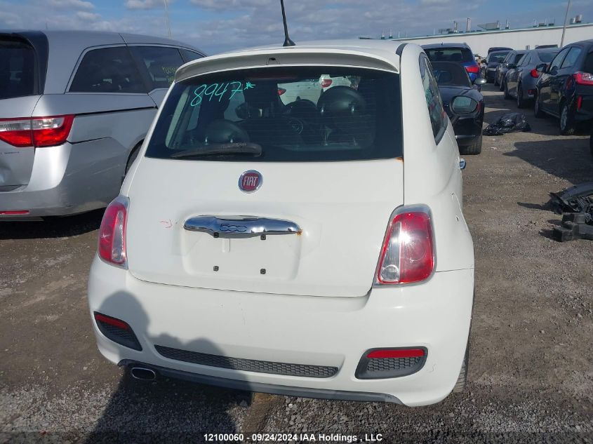 2012 Fiat 500 VIN: 3C3CFFBR3CT107260 Lot: 12100060