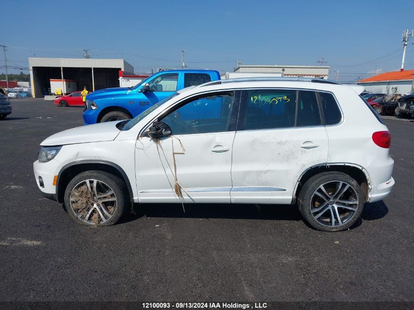 2017 Volkswagen Tiguan Highline VIN: WVGLV7AXXHK034428 Lot: 12100093