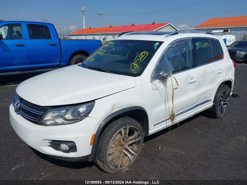 2017 Volkswagen Tiguan Highline VIN: WVGLV7AXXHK034428 Lot: 12100093