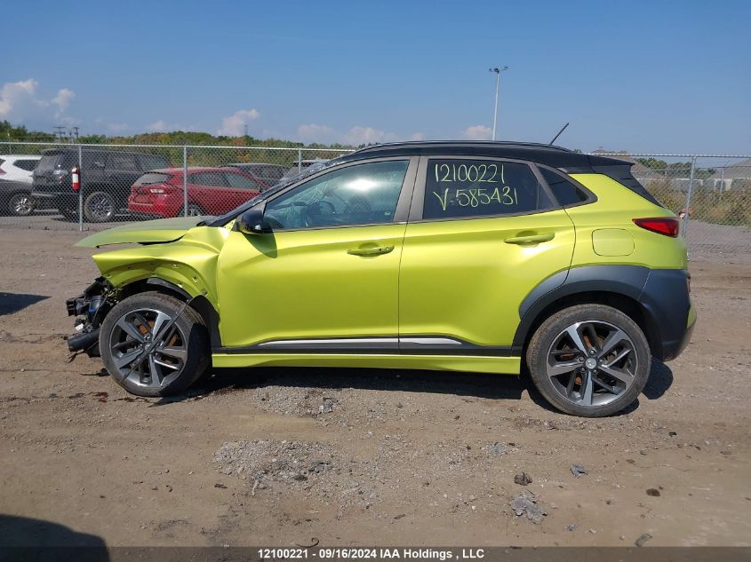 2020 Hyundai Kona Limited VIN: KM8K3CA56LU585431 Lot: 12100221