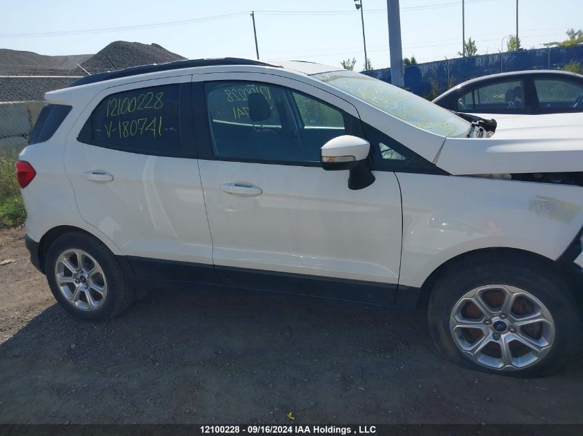 2018 Ford Ecosport Se VIN: MAJ3P1TE2JC180741 Lot: 12100228