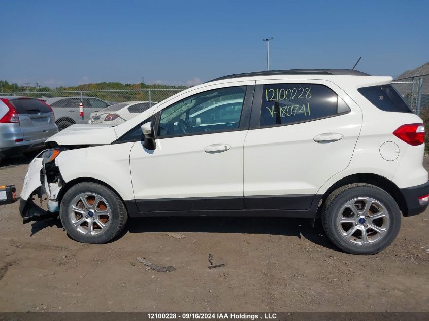 2018 Ford Ecosport Se VIN: MAJ3P1TE2JC180741 Lot: 12100228