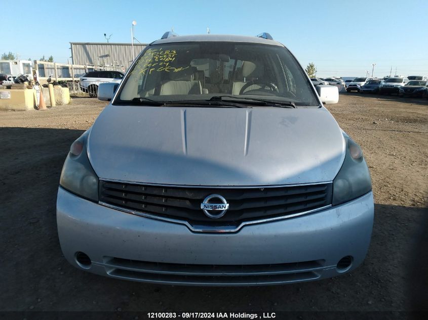 2007 Nissan Quest 3.5 Sl VIN: 5N1BV28UX7N126484 Lot: 12100283