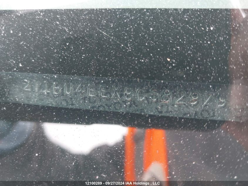 2011 Toyota Corolla S/Le VIN: 2T1BU4EEXBC582979 Lot: 12100289