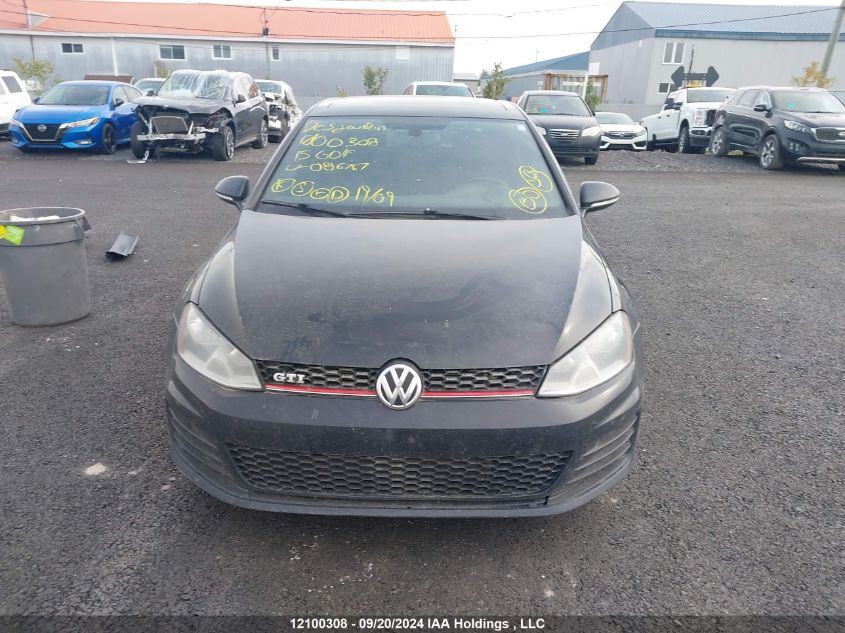 2015 Volkswagen Gti VIN: 3VWYT7AU5FM086767 Lot: 12100308