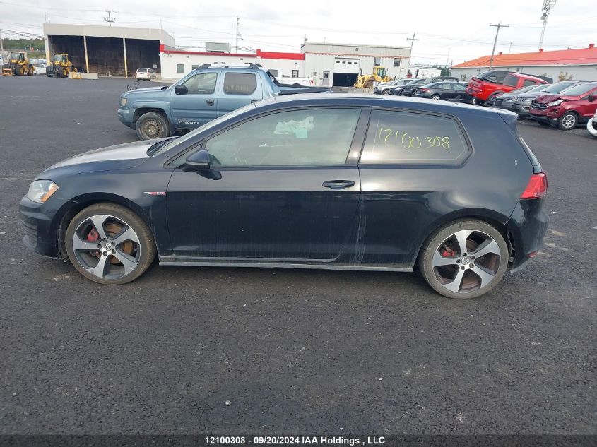 2015 Volkswagen Gti VIN: 3VWYT7AU5FM086767 Lot: 12100308