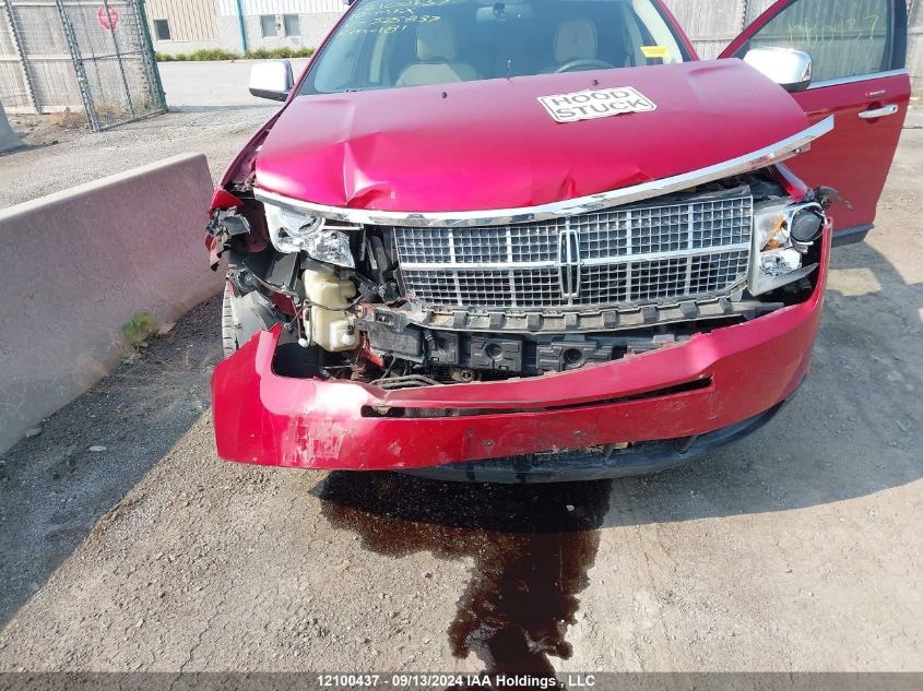 2010 Lincoln Mkx VIN: 2LMDJ6JC6ABJ25837 Lot: 12100437