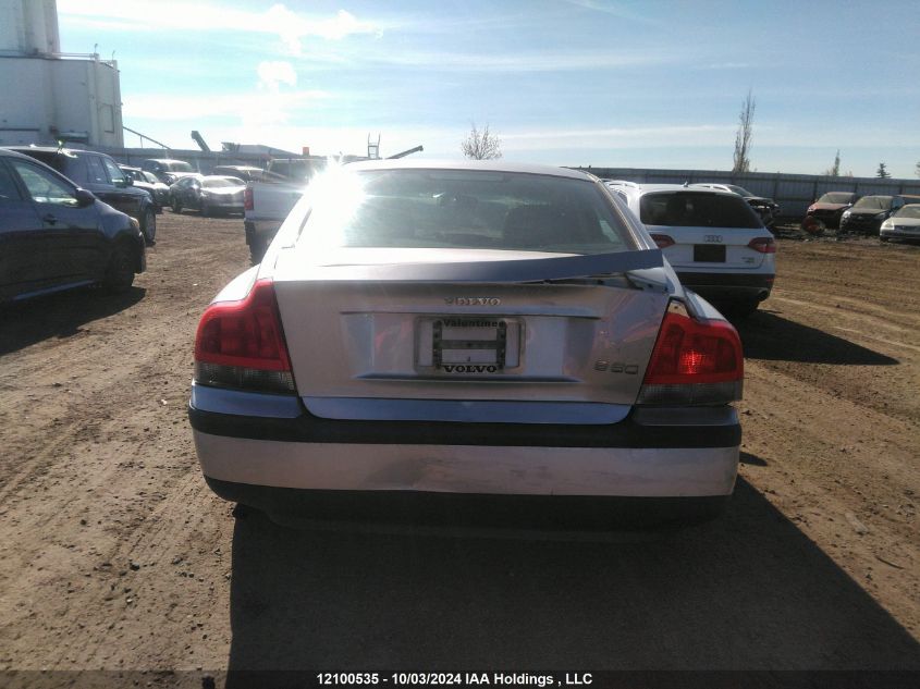 2003 Volvo S60 VIN: YV1RS61T132274937 Lot: 12100535