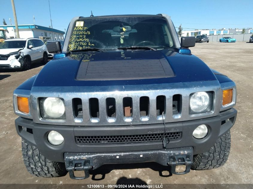 2006 Hummer H3 VIN: 5GTDN136768167693 Lot: 12100613