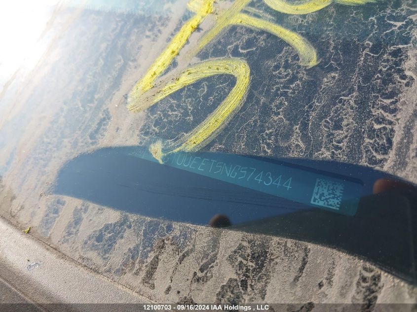 2022 GMC Sierra 1500 VIN: 3GTUUEET5NG574344 Lot: 12100703