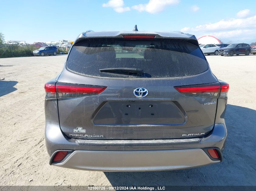 2021 Toyota Highlander Hybrid Platinum VIN: 5TDEBRCH0MS068601 Lot: 12100725