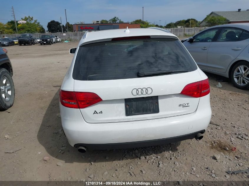 2012 Audi A4 VIN: WAUWFCFLXCA111842 Lot: 12101314