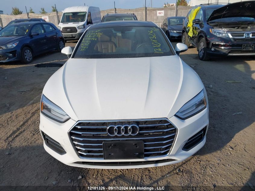 2019 Audi A5 Sportback VIN: WAUANCF51KA044982 Lot: 12101326