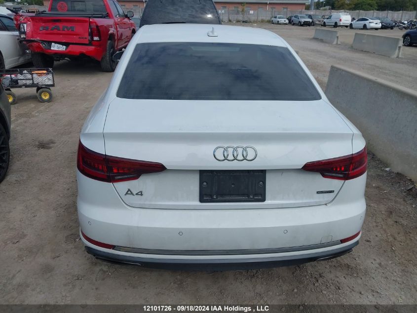 2019 Audi A4 VIN: WAUBNAF48KN008733 Lot: 12101726